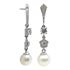Foto de 13-7055P - PENDIENTES PERLA CIRCONITA 40MM PRESIÓN O.B. 18K