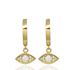 Foto de 40-7336 - PENDIENTES ARO OJO TURCO CIRCONITA 20MM PRESIÓN 18K