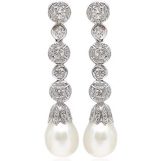 Foto de 71-2193-ES - PENDIENTES PERLA CIRCONITA 45MM PRESIÓN O.B. 18K