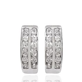 Foto de 07-8096B - PENDIENTES DOS CARRILES CIRCONITA 20X6MM CATALÁN O.B. 18K