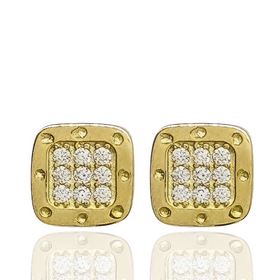 Foto de 05-4841 - PENDIENTES CUADRADOS CIRCONITA 7MM 18K