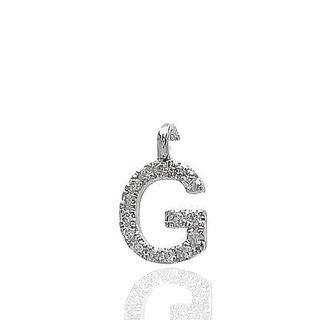 Foto de 90-LETRABB-G - COLGANTE INICIAL BRILLANTE "G" 0.06 KTES. H-SI 7MM O.B. 18K