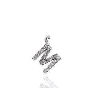 Foto de 90-LETRABB-M - COLGANTE INICIAL BRILLANTE "M" 0.095 KTES. H-SI 7MM O.B. 18K