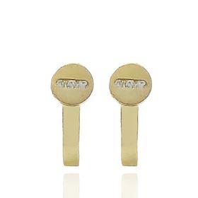 Foto de 99-PT824C - PENDIENTES REDONDOS CIRCONITA 13MM CATALÁN 18K