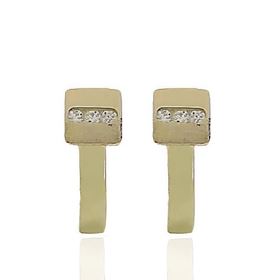 Foto de 99-PT822C - PENDIENTES CUADRADOS CIRCONITA 13MM CATALÁN 18K