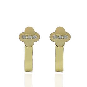 Foto de 99-PT819C - PENDIENTES FLOR CIRCONITA 13MM CATALÁN 18K