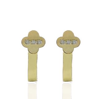 Foto de 99-PT819C - PENDIENTES FLOR CIRCONITA 13MM CATALÁN 18K