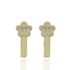 Foto de 99-PT823C - PENDIENTES FLOR CIRCONITA 13MM CATALÁN 18K