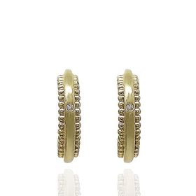 Foto de 62-1172 - PENDIENTES ARO LAPIDADOS CIRCONITA 3X13MM 18K