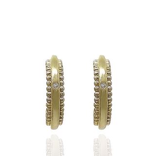 Foto de 62-1172 - PENDIENTES ARO LAPIDADOS CIRCONITA 3X13MM 18K