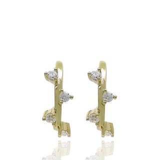 Foto de 62-1177 - PENDIENTES ARO CIRCONITA 1.5X5X13MM 18K