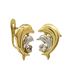 Foto de 70-1102 - PENDIENTES DOS DELFINES BICOLOR CIRCONITA 14MM CATALÁN 18K