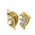 Foto de 70-1102 - PENDIENTES DOS DELFINES BICOLOR CIRCONITA 14MM CATALÁN 18K