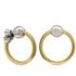 Foto de 71-9659-1G - PENDIENTES ARO BICOLOR 14MM BOLA 5MM 18K