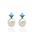 Foto de 05-4680T - PENDIENTES TÚ Y YO PERLA-TURQUESA 8MM 18K