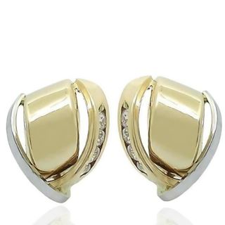 Foto de 70-2088 - PENDIENTES BICOLOR CIRCONITA 16MM OMEGA 18K