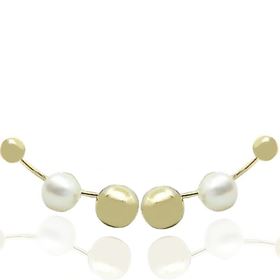 Foto de 71-6771P - PENDIENTES TREPADORES BOLAS-PERLAS (4-3-2MM) 16MM 18K