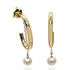 Foto de 71-11135 - PENDIENTES ARO 2X16MM OVAL CON PERLA 4MM 18K