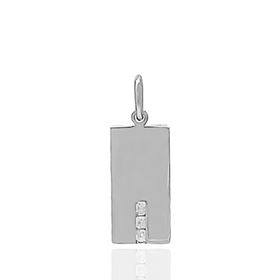 Foto de 99-394B - COLGANTE RECTÁNGULO CIRCONITA 12MM O.B. 18K
