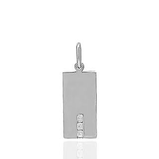 Foto de 99-394B - COLGANTE RECTÁNGULO CIRCONITA 12MM O.B. 18K