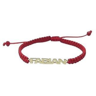 Foto de 13-103-P - PULSERA LETRERO BEBÉ MACRAMÉ 3.85MM 18K