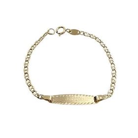 Foto de 45-054-T - PULSERA BEBÉ PLACA ANCLA (PLACA 4.5X18MM) 12.5CM (0,95gr) 18K