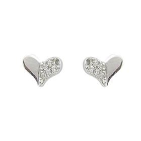 Foto de 25-0511 - PENDIENTES PLATA CORAZÓN CIRCONITA 5X7MM