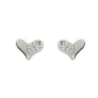 Foto de 25-0511 - PENDIENTES PLATA CORAZÓN CIRCONITA 5X7MM