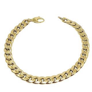 Foto de 10-458-1617 - PULSERA BARBADA HUECA 7MM 19.5CM (6,70gr) 18K