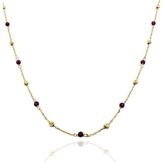 Foto de 10-656-153J - GARGANTILLA BOLAS Y PIEDRAS COLOR 42CM (ALARGADOR 3CM) 18K