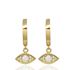 Foto de 40-7336 - PENDIENTES ARO OJO TURCO CIRCONITA 20MM PRESIÓN 18K