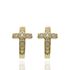Foto de 62-1173 - PENDIENTES ARO CRUZ CIRCONITA 2X13MM 18K