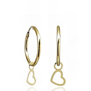 Foto de 00-1581-14 - CRIOLLAS CORAZÓN 5MM TUBO 1X14MM 18K