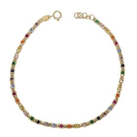 Foto de 45-625C - PULSERA PIEDRAS COLOR 2.8MM 18CM (1,95gr) 18K