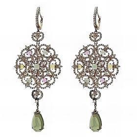 Foto de 32-0533G - *OFERTA* GARGANTILLA PLATA PIEDRAS COLOR 