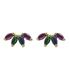 Foto de 71-11849P - PENDIENTES TREPADORES PIEDRAS COLORES 10MM 18K