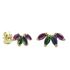 Foto de 71-11849P - PENDIENTES TREPADORES PIEDRAS COLORES 10MM 18K