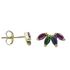 Foto de 71-11849P - PENDIENTES TREPADORES PIEDRAS COLORES 10MM 18K