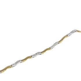 Foto de 28-200029 - PULSERA BICOLOR CIRCONITA 2.20MM 19CM (5,20gr) 18K