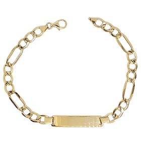 Foto de 10-391-066 - PULSERA PLACA HUECA 3X1 6.5MM (PLACA 7X32MM) 21CM (8,00gr)