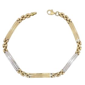 Foto de 28-201269 - PULSERA BICOLOR 4MM 19.5CM (6,40gr) 18K**