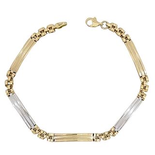 Foto de 28-201269 - PULSERA BICOLOR 4MM 19.5CM (6,40gr) 18K**
