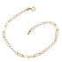 Foto de 28-0034 - PULSERA COMBINADA 17CM (ALARGADOR 2CM) 18K**