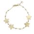 Foto de 04-466 - PULSERA ESTRELLAS 12MM Y BOLAS 2.5MM 18CM (ANILLA A 2CM) (2,79gr) 18K