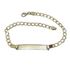 Foto de 10-00-6600 - PULSERA PLACA BICOLOR (PLACA 5X30MM) 18.5CM (2,84gr) 18K