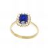 Foto de 28-0371SZ - SORTIJA PIEDRA COLOR ZAFIRO CIRCONITA 10MM 18K