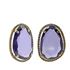 Foto de 71-4643PM - PENDIENTES PIEDRA COLOR MORADO 20MM 18K