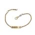 Foto de 04-699 - PULSERA BEBÉ PLACA BICOLOR (PLACA 3.7X18MM) 14CM (ANILLA A 2CM) (1,61gr) 18K