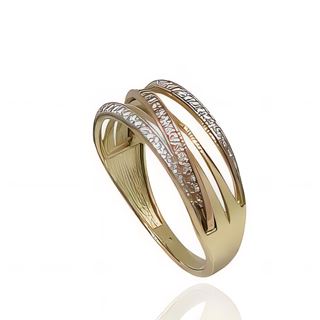 Foto de 28-200259S - SORTIJA TRICOLOR CIRCONITA 8.20MM 18K