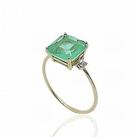 Foto de 05-3988VS - SORTIJA PIEDRAS COLOR VERDE CIRCONITA 8MM 18K